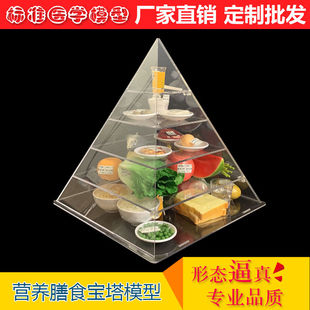 新版中国居民平衡营养指导膳食宝塔模型仿真食W物交换份模型