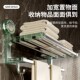 双层吸盘毛巾架家用浴室免打孔带挂钩铝合金杆干湿U两用轻奢置物