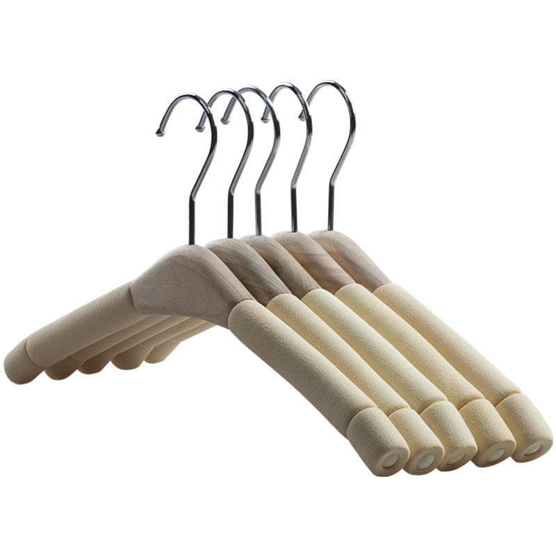 新款护衣樟木实木防滑家用无痕防肩角多L功能衣柜收纳挂钩木衣架