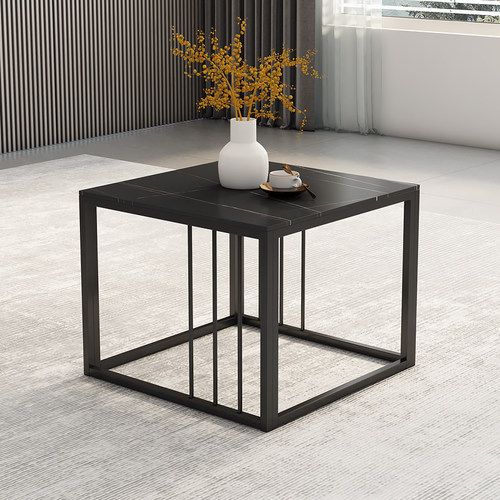 意式岩板极d简茶几办公沙发中间小茶几办公室小桌子家用会客茶几