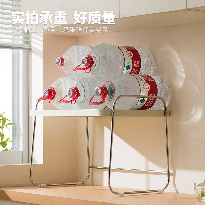 奶油风厨房置物架微波炉架子烤箱电饭煲收纳架台面桌X多功能分层,厨房/烹饪用具,微波炉置物架,淘宝优惠券,粉丝福利购,淘宝优惠卷