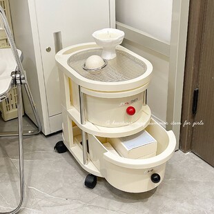 小推车置物架桌下零食化妆品书架床头G可移动收纳架落地双层置物