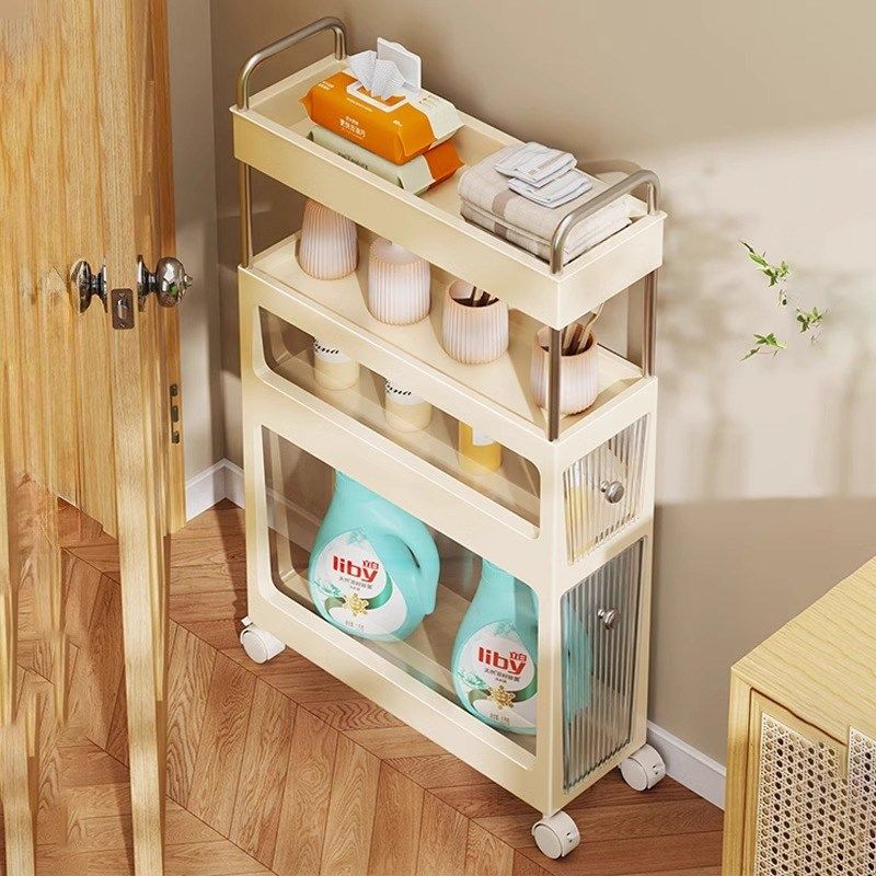 夹缝置物a架窄款卫生间可抽拉浴室抽屉式收纳架落地可移动整理架