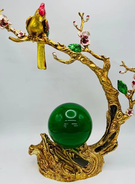 差价开业新款上市锌合金r珐琅彩摆件家用客厅创意精致水晶球装饰