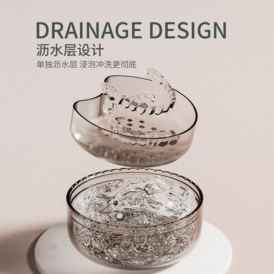 牙套盒子带浸泡清洗假n牙正畸牙齿矫正器隐形牙套可携式保持器收
