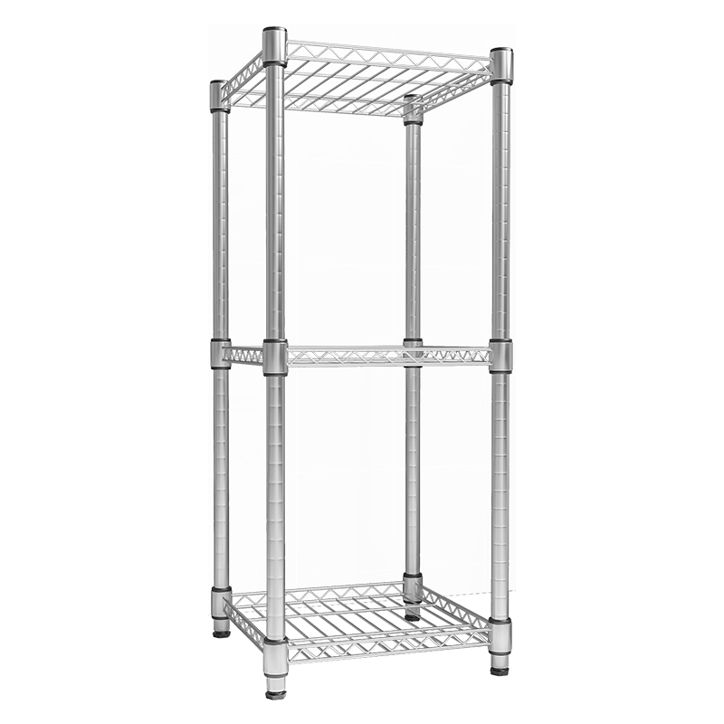 不锈钢色置物架厨房收纳架仓库货架阳台架子花架S落地式多层储物