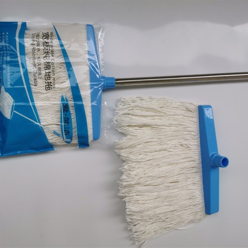 宽板地拖拖把家用老式p地拖把商用普通纯棉拖布传统长拖把墩布水