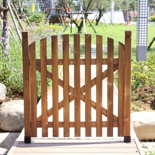 13加厚花园户外栅栏门庭t院围墙院子碳化防腐木围栏护栏篱笆网格