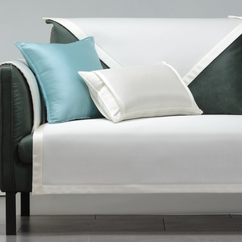 冰丝沙发a垫夏季夏天款防滑白色凉席坐垫轻奢皮沙发套罩盖巾垫子