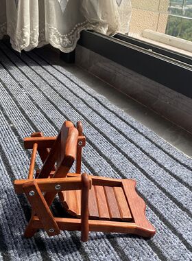 红木缅甸花梨摆件实木质工艺礼品摆饰桌面手机架摆件摇椅形Z态大