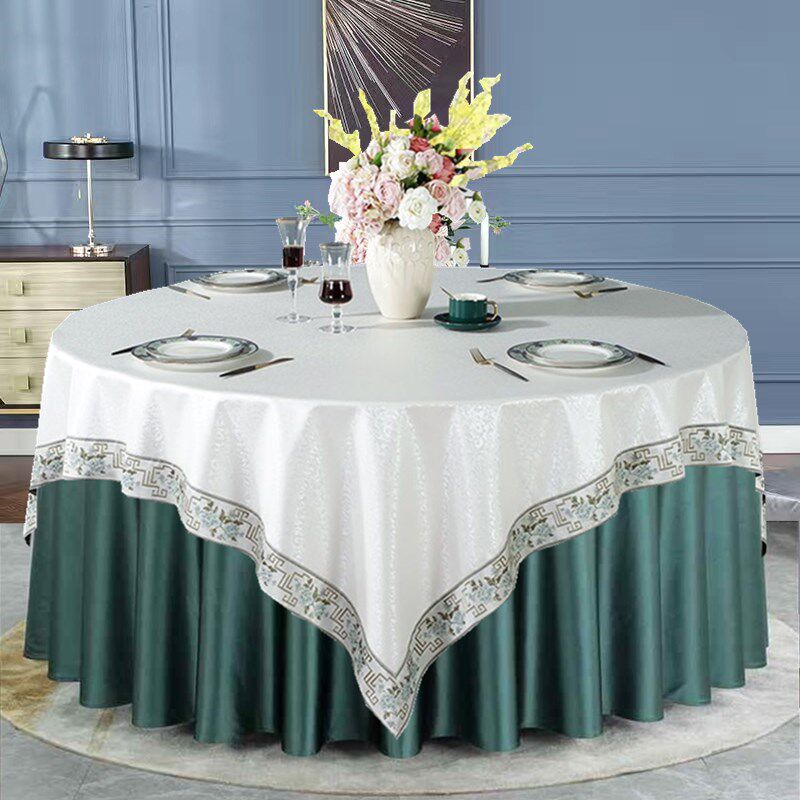 圆桌布防水防油免洗防烫餐桌垫欧式酒店I餐厅圆形圆桌桌垫布艺台