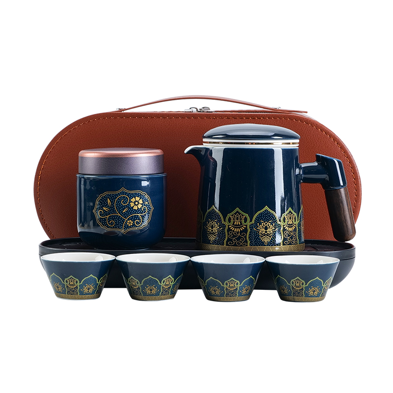 陶瓷旅行茶具g套装便携式一壶四杯快客杯车载功夫户外随身泡茶壶