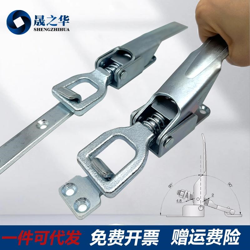 重型拖车搭扣锁可调节防震弹簧锁扣货车厢扣门把手半X挂车板扣拉