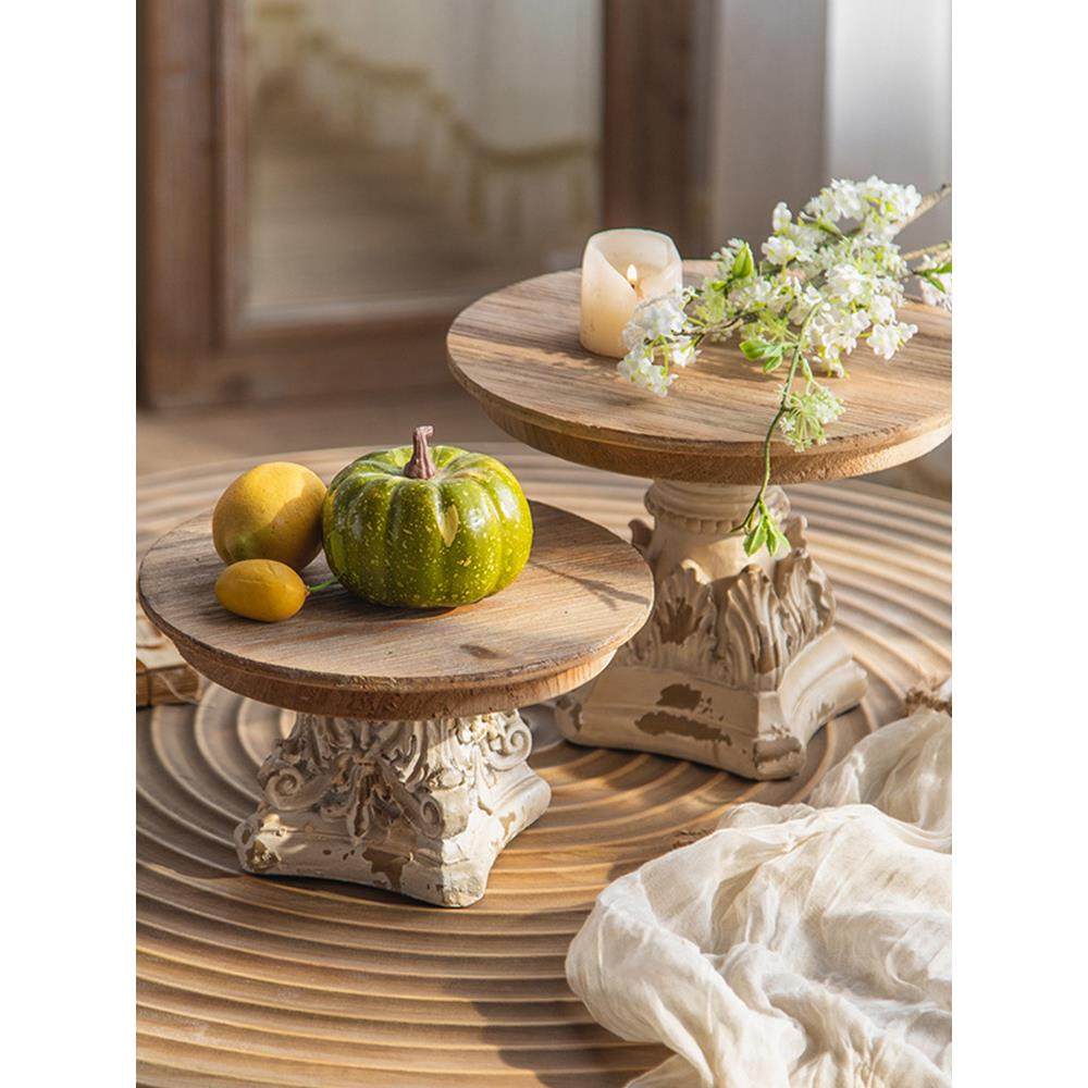 美式实木圆形底座托盘民宿软装装饰雕刻摆件果盘置物架香薰托架,包装,其它包装袋,淘宝优惠券,粉丝福利购,淘宝优惠卷