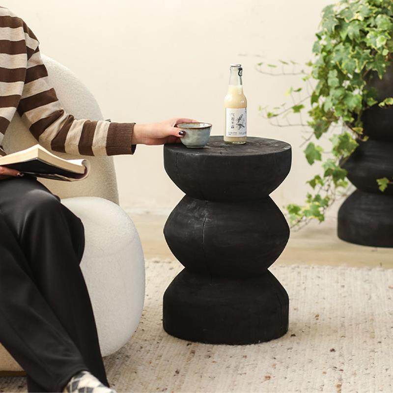 侘寂风实木茶几客厅家用圆形沙发小边几矮凳花几民宿复古装饰凳子,包装,其它包装袋,淘宝优惠券,粉丝福利购,淘宝优惠卷