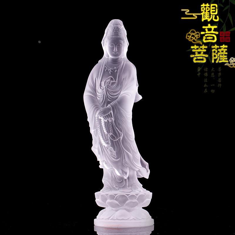 21-48厘米高琉璃观音佛像家居佛堂供奉摆件琉璃观音菩萨佛像供奉