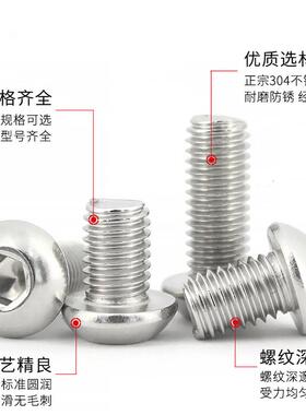 1085pcs圆头内六角螺钉套装ISO7380盘头内六角螺钉配螺母盒装