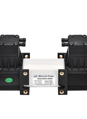 51-02PM2正负压电动隔膜抽气泵12V直流膜片泵真空双头泵