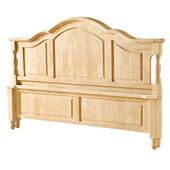 现货美式 家具橡胶木白茬床头床尾白胚床1.8米双人单人实木床