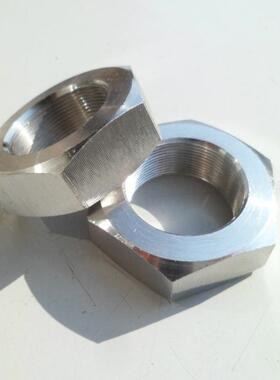 现货304不锈钢细牙螺母/螺帽/六角细牙薄螺母M64*2M64*4