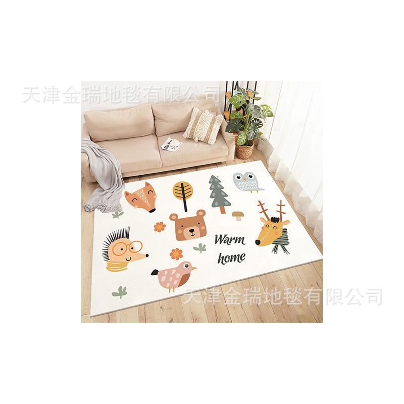 儿童房小孩防滑爬行地垫弹性防水可擦免洗皮革地垫耐脏脚踩游戏垫