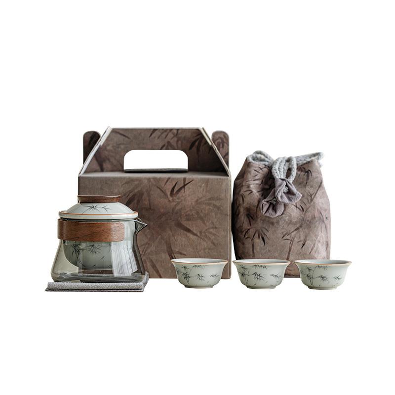 旅ACM行茶露小套装便携式随身快客杯茶户外营旅游泡茶壶杯具一壶