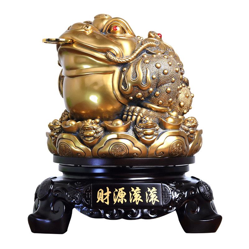 招财金蟾摆件招财进宝金蝉蟾蜍办公室桌朋友开店开业送礼物高档品