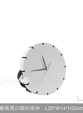 现代简约样板间客厅餐厅电视柜时钟表静音挂墙钟摆件家居软装饰品