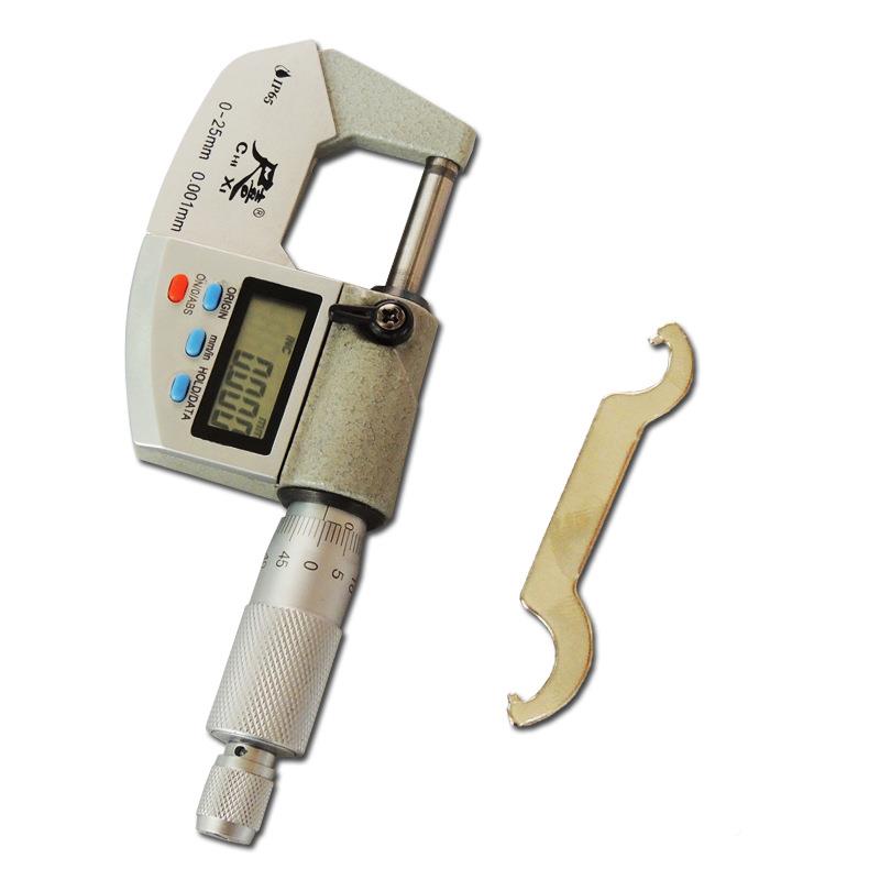 防水子型外径数千分尺电分厘卡0-25-50m显m螺旋测微器
