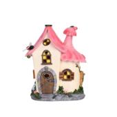 新款 饰 圣诞太阳能花园庭院家居摆件树屋小夜灯树脂工艺品装