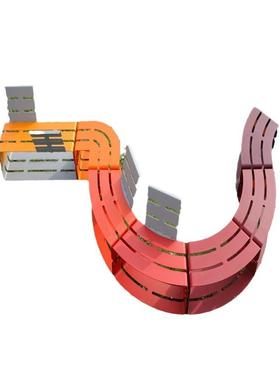 户外铁艺公园椅多人黑色金属室外长椅子小区广场组合公园铁椅