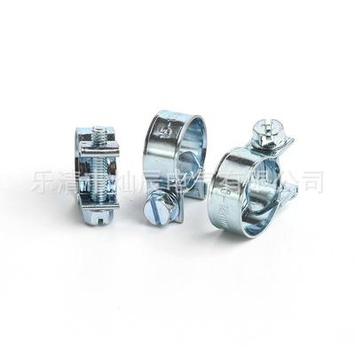 软管夹卡箍15PCS盒装迷你卡箍镀锌金属抱箍双耳抱箍