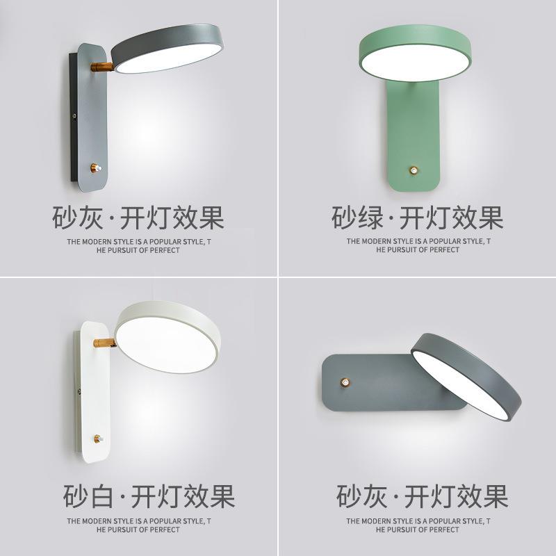 北466欧卧室创床头灯意可旋转开关ED壁灯儿带童书房书桌护L眼阅读