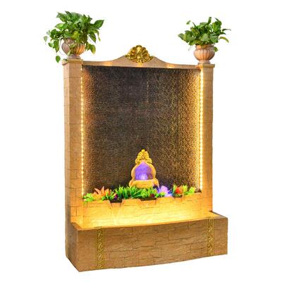 大居型欧式水幕墙流水屏风招财摆件庭花园假山饰院客厅家落地VTL