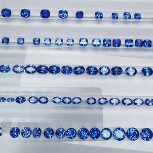 彩宝奥饰多形状蓝宝石现货价实PY14验室提法培矢育车拉菊宝石裸石