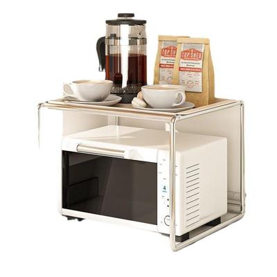 厨物房微波架子置架SMI烤箱一体家用置物架台面双移动托炉盘层收