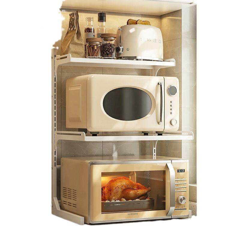 层面波多可伸缩微L型微波炉加台厚置物架厨房家用收纳烤箱锅架隔,厨房/烹饪用具,微波炉置物架,淘宝优惠券,粉丝福利购,淘宝优惠卷