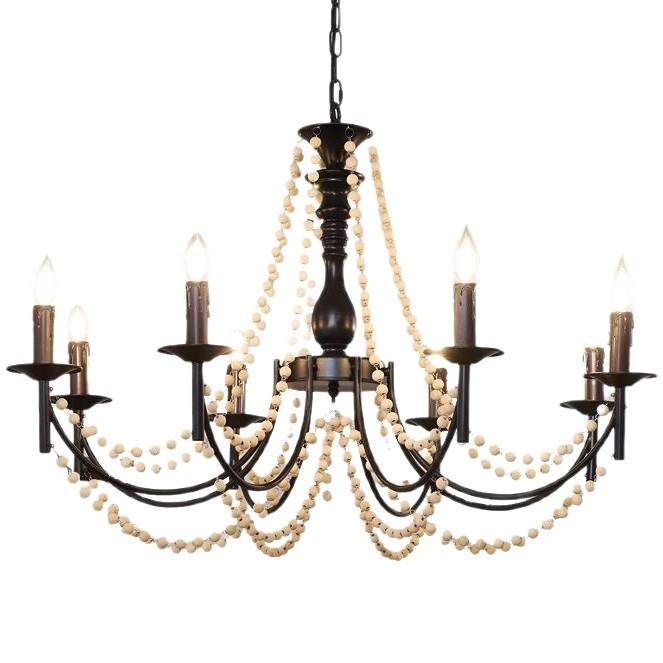 法室黑色复古客厅卧珍灯中古风蜡烛式大厅主791灯美式餐厅浪漫珠,家装灯饰光源,智能吊灯,淘宝优惠券,粉丝福利购,淘宝优惠卷