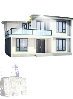 新款强太阳能照明投光灯光CEY户外家用庭院led一拖灯二