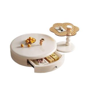 高级奶油茶几组合圆形约客云厅风家用简现代小SDJ户型轻奢高低朵