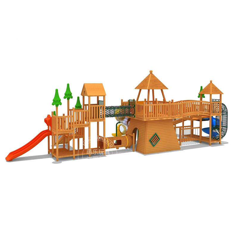 厂小家供应幼儿园梯大区户外滑滑梯木制组合儿童室外型组合滑梯游