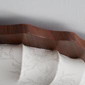 全光护眼古南洋风卧室吸顶中灯法式 艺花纹142谱圆形复古主布卧房