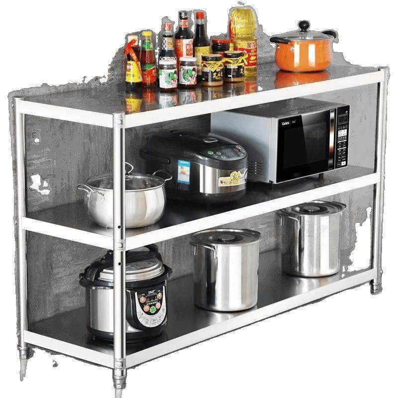 厨波锅房不FwPmtSEb锈置物架三层落地多层式3钢层微炉烤箱架子收,厨房/烹饪用具,抹布架/厨房清洁收纳架,淘宝优惠券,粉丝福利购,淘宝优惠卷