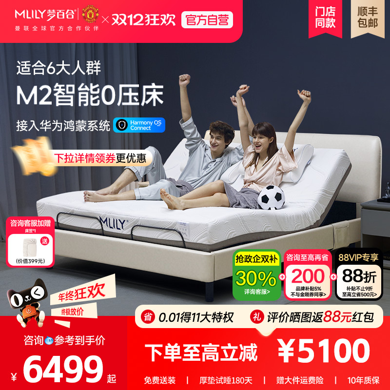 梦百合零压婚床轻奢多功能