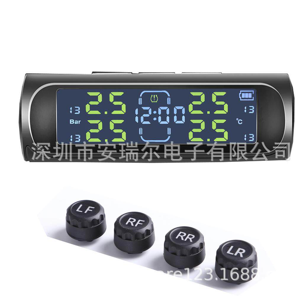 太阳能胎压监测器TPMS监测系统无线传感器监测仪外置便携预警