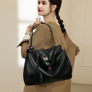 女包大容量高级感腋下包 2024新款通勤风rodeobag斜挎牛皮托特包