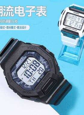 电子潮玩手表带闹钟提醒防水夜光