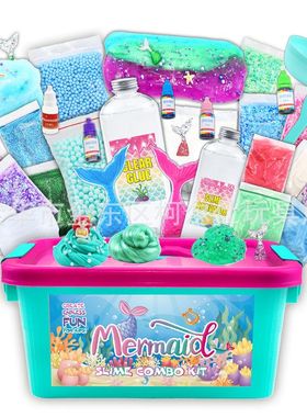 自制史莱姆slime kit 彩泥水晶泥套装史莱姆模具胶水套装厂家直销