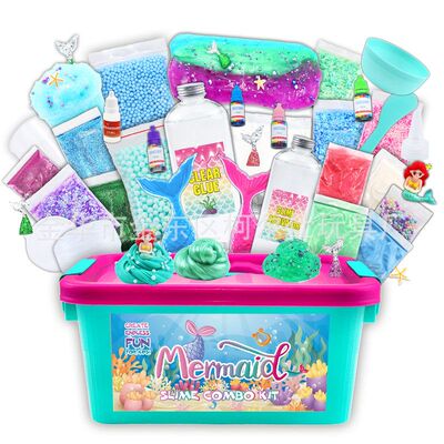 自制史莱姆slime kit 彩泥水晶泥套装史莱姆模具胶水套装厂家直销