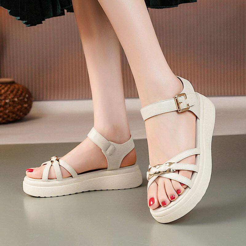 新款夏季女鞋子加大码妈妈凉鞋